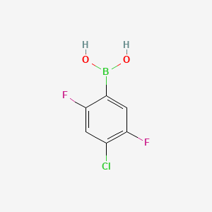 4-Chloro-2,5-difluorophenylboronic acid chemical structure (CAS 2055778-26-0)