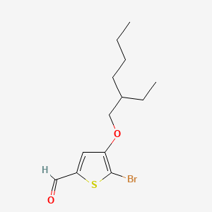 5-Bromo-4-((2-ethylhexyl)oxy)thiophene-2-carbaldehyde chemical structure (CAS 2055812-54-7)