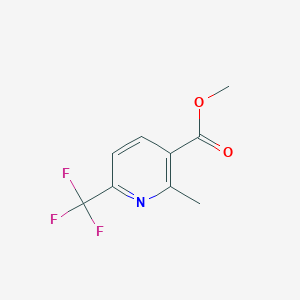 Methyl 2-methyl-6-(trifluoromethyl)nicotinate chemical structure (CAS 205582-88-3)