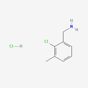 (2-Chloro-3-methylphenyl)methanamine hydrochloride chemical structure (CAS 2055841-68-2)