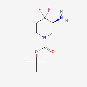 (S)-tert-Butyl 3-amino-4,4-difluoropiperidine-1-carboxylate chemical structure (CAS 2055848-75-2)
