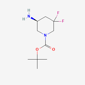 (S)-tert-Butyl 5-amino-3,3-difluoropiperidine-1-carboxylate chemical structure (CAS 2055848-76-3)
