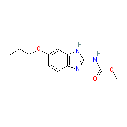 Methyl (5-propoxy-1H-benzo[d]imidazol-2-yl)carbamate chemical structure (CAS 20559-55-1)