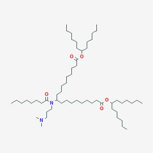 Di(tridecan-7-yl) 10-(N-(3-(dimethylamino)propyl)octanamido)nonadecanedioate chemical structure (CAS 2055939-68-7)