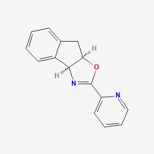(3aS,8aR)-2-(Pyridin-2-yl)-8,8a-dihydro-3aH-indeno[1,2-d]oxazole chemical structure (CAS 205647-96-7)