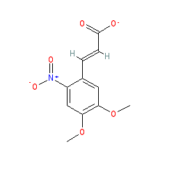 3-(4,5-Dimethoxy-2-nitrophenyl)acrylic acid chemical structure (CAS 20567-38-8)