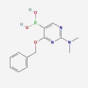 4-Benzyloxy-2-(dimethylamino)pyrimidine-5-boronic acid chemical structure (CAS 205672-21-5)