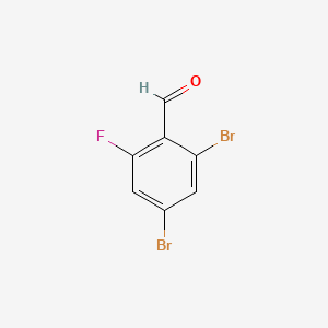 2,4-Dibromo-6-fluorobenzaldehyde chemical structure (CAS 205683-34-7)