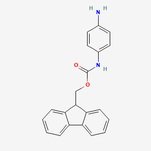 (9H-Fluoren-9-yl)methyl (4-aminophenyl)carbamate chemical structure (CAS 205688-13-7)