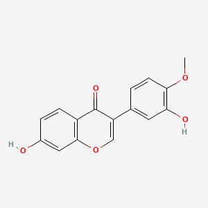 7-Hydroxy-3-(3-hydroxy-4-methoxyphenyl)-4H-chromen-4-one chemical structure (CAS 20575-57-9)