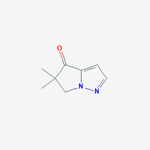 5,5-Dimethyl-5,6-dihydro-4H-pyrrolo[1,2-b]pyrazol-4-one chemical structure (CAS 2057507-51-2)