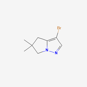 3-Bromo-5,5-dimethyl-5,6-dihydro-4H-pyrrolo[1,2-b]pyrazole chemical structure (CAS 2057507-56-7)