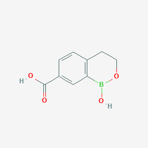 1-Hydroxy-3,4-dihydro-1H-benzo[c][1,2]oxaborinine-7-carboxylic acid chemical structure (CAS 2058056-41-8)
