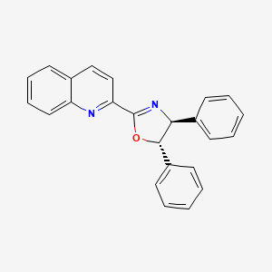 (4S,5S)-4,5-Diphenyl-2-(quinolin-2-yl)-4,5-dihydrooxazole chemical structure (CAS 2058236-55-6)