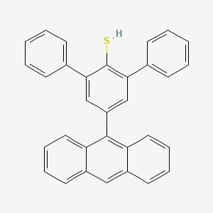 5'-(Anthracen-9-yl)-[1,1':3',1''-terphenyl]-2'-thiol chemical structure (CAS 2058284-34-5)