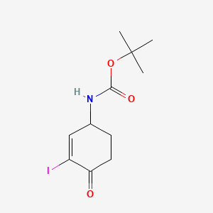 tert-Butyl (3-iodo-4-oxocyclohex-2-en-1-yl)carbamate chemical structure (CAS 205877-96-9)