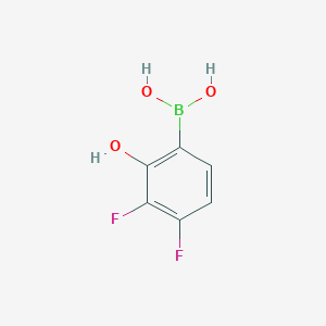 (3,4-Difluoro-2-hydroxyphenyl)boronic acid chemical structure (CAS 2059147-53-2)