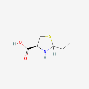 (4S)-2-Ethylthiazolidine-4-carboxylic acid chemical structure (CAS 205985-92-8)