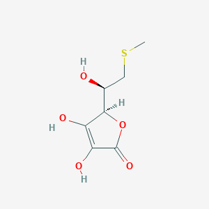 (R)-3,4-Dihydroxy-5-((R)-1-hydroxy-2-(methylthio)ethyl)furan-2(5H)-one chemical structure (CAS 2059914-73-5)