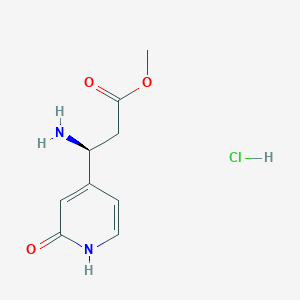 Methyl (3S)-3-amino-3-(2-hydroxypyridin-4-yl)propanoate hydrochloride chemical structure (CAS 2059915-50-1)