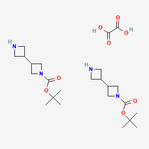 tert-Butyl [3,3'-biazetidine]-1-carboxylate hemioxalate chemical structure (CAS 2059937-79-8)