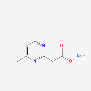 Sodium 2-(4,6-dimethylpyrimidin-2-yl)acetate chemical structure (CAS 2059941-69-2)
