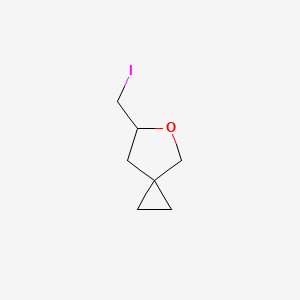 6-(Iodomethyl)-5-oxaspiro[2.4]heptane chemical structure (CAS 2059971-93-4)