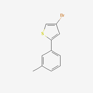 4-Bromo-2-(m-tolyl)thiophene chemical structure (CAS 2059974-50-2)