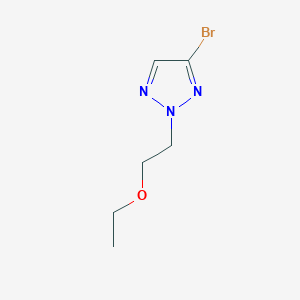 4-Bromo-2-(2-ethoxyethyl)-2H-1,2,3-triazole chemical structure (CAS 2059988-14-4)