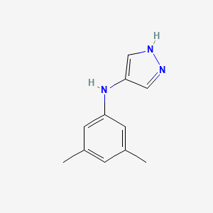 N-(3,5-Dimethylphenyl)-1H-pyrazol-4-amine chemical structure (CAS 2059999-84-5)