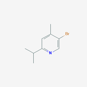 5-Bromo-4-methyl-2-(propan-2-yl)pyridine chemical structure (CAS 2060024-61-3)