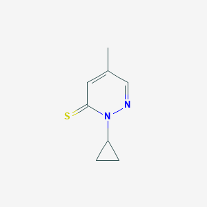 2-Cyclopropyl-5-methyl-2,3-dihydropyridazine-3-thione chemical structure (CAS 2060034-62-8)