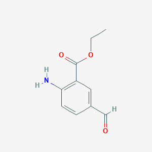 Ethyl 2-amino-5-formylbenzoate chemical structure (CAS 2060035-83-6)