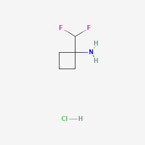 1-(Difluoromethyl)cyclobutan-1-amine hydrochloride chemical structure (CAS 2060037-01-4)