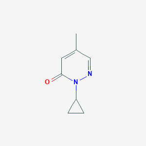 2-Cyclopropyl-5-methylpyridazin-3(2H)-one chemical structure (CAS 2060057-81-8)