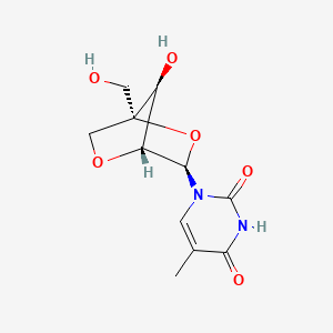 1-((1S,3R,4R,7S)-7-Hydroxy-1-(hydroxymethyl)-2,5-dioxabicyclo[2.2.1]heptan-3-yl)-5-methylpyrimidine-2,4(1H,3H)-dione chemical structure (CAS 206055-67-6)
