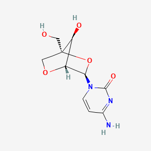 4-Amino-1-((1S,3R,4R,7S)-7-hydroxy-1-(hydroxymethyl)-2,5-dioxabicyclo[2.2.1]heptan-3-yl)pyrimidin-2(1H)-one chemical structure (CAS 206055-69-8)