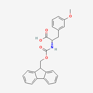 (S)-2-((((9H-Fluoren-9-yl)methoxy)carbonyl)amino)-3-(3-methoxyphenyl)propanoic acid chemical structure (CAS 206060-40-4)