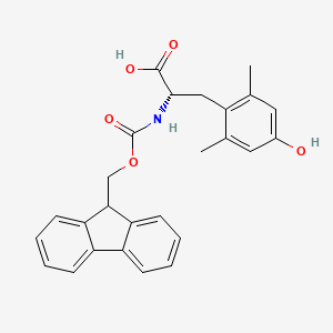 (S)-2-((((9H-Fluoren-9-yl)methoxy)carbonyl)amino)-3-(4-hydroxy-2,6-dimethylphenyl)propanoic acid chemical structure (CAS 206060-54-0)