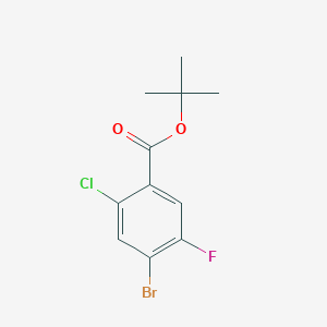 tert-butyl 4-bromo-2-chloro-5-fluorobenzoate chemical structure (CAS 2060616-64-8)