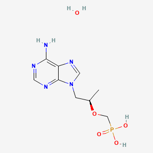 (R)-(((1-(6-Amino-9H-purin-9-yl)propan-2-yl)oxy)methyl)phosphonic acid hydrate chemical structure (CAS 206184-49-8)