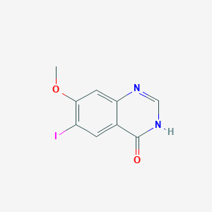 6-Iodo-7-methoxyquinazolin-4(3H)-one chemical structure (CAS 206190-25-2)