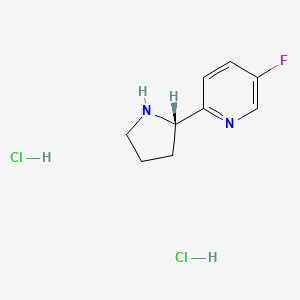 (S)-5-Fluoro-2-(pyrrolidin-2-yl)pyridine dihydrochloride chemical structure (CAS 2061996-62-9)
