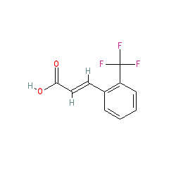 2-(Trifluoromethyl)cinnamicacid chemical structure (CAS 2062-25-1)