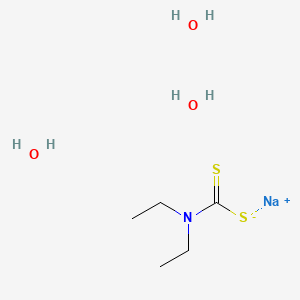 Sodium diethylcarbamodithioate trihydrate chemical structure (CAS 20624-25-3)