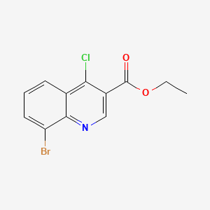 Ethyl 8-bromo-4-chloroquinoline-3-carboxylate chemical structure (CAS 206258-97-1)