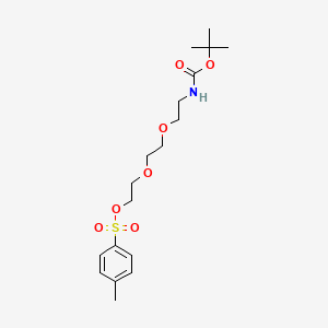 2,2-Dimethyl-4-oxo-3,8,11-trioxa-5-azatridecan-13-yl 4-methylbenzenesulfonate chemical structure (CAS 206265-94-3)