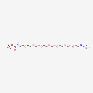 tert-Butyl (23-azido-3,6,9,12,15,18,21-heptaoxatricosyl)carbamate chemical structure (CAS 206265-96-5)