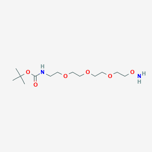 tert-Butyl (2-(2-(2-(2-(aminooxy)ethoxy)ethoxy)ethoxy)ethyl)carbamate chemical structure (CAS 2062663-65-2)