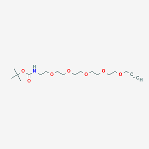 T-Boc-n-amido-peg5-propargyl chemical structure (CAS 2062663-67-4)